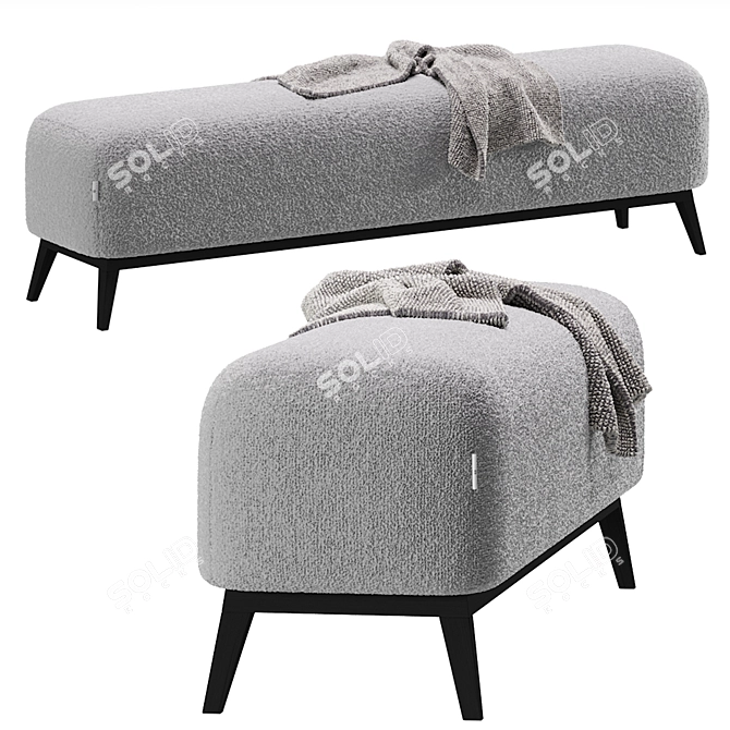 Elegant Lincoln Bench by Dantone 3D model image 4