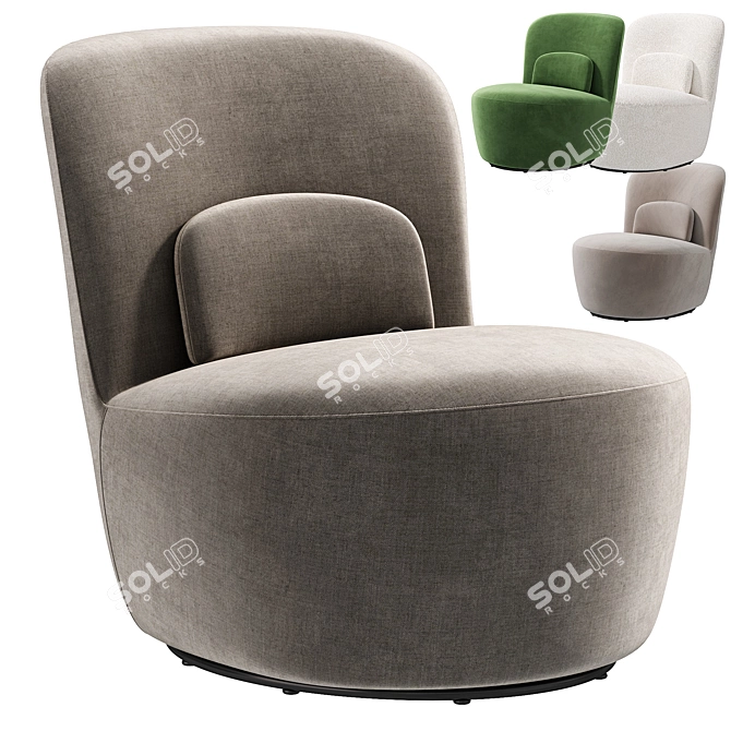 Modern Light Armchair by Dantone 3D model image 1