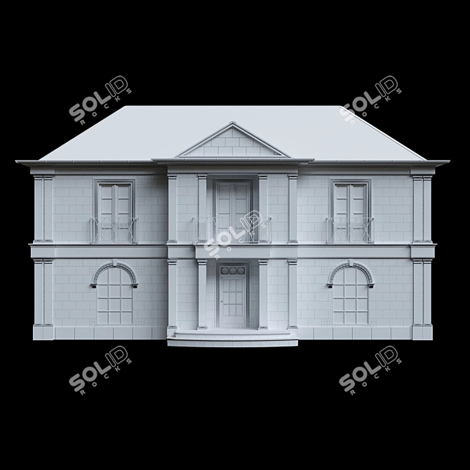 Classic Compact House Option 3D model image 2