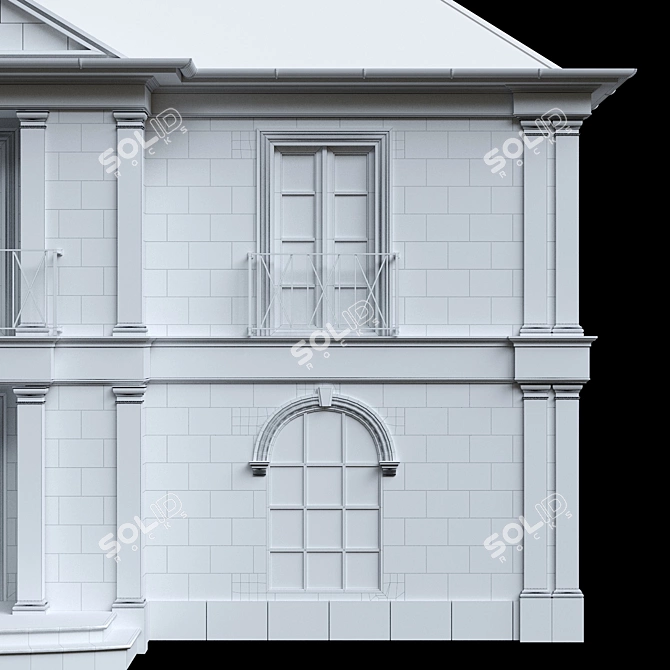 Classic Compact House Option 3D model image 6