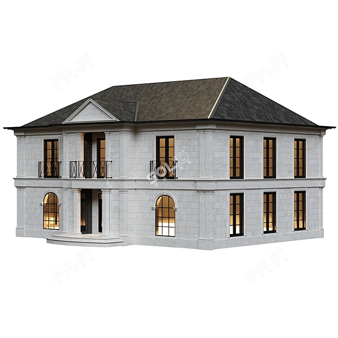 Classic Compact House Option 3D model image 7