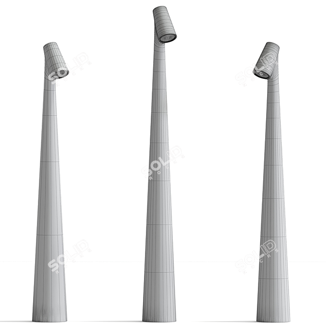 Modern LED Aluminium Table Lamp 3D model image 2