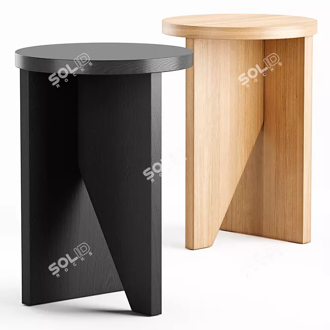 Modern Gemma Side Table Urban 3D model image 1