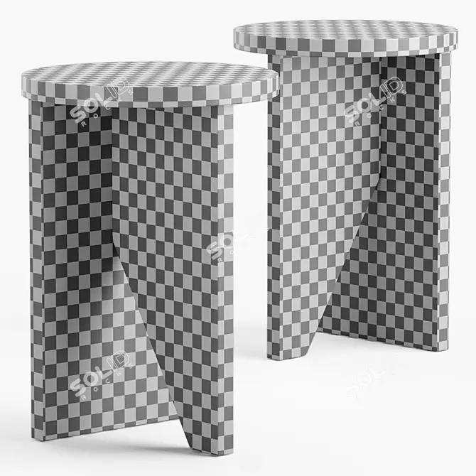 Modern Gemma Side Table Urban 3D model image 3