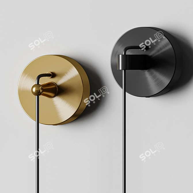 Modern Wall Lamp Trio Set 3D model image 3