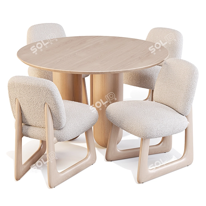 Bling Bling Dining Set: Franceschini x CB2 3D model image 1