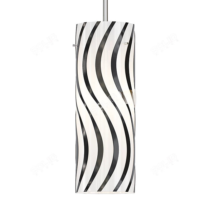 Sleek Colebrook Cylinder Pendant Light 3D model image 2
