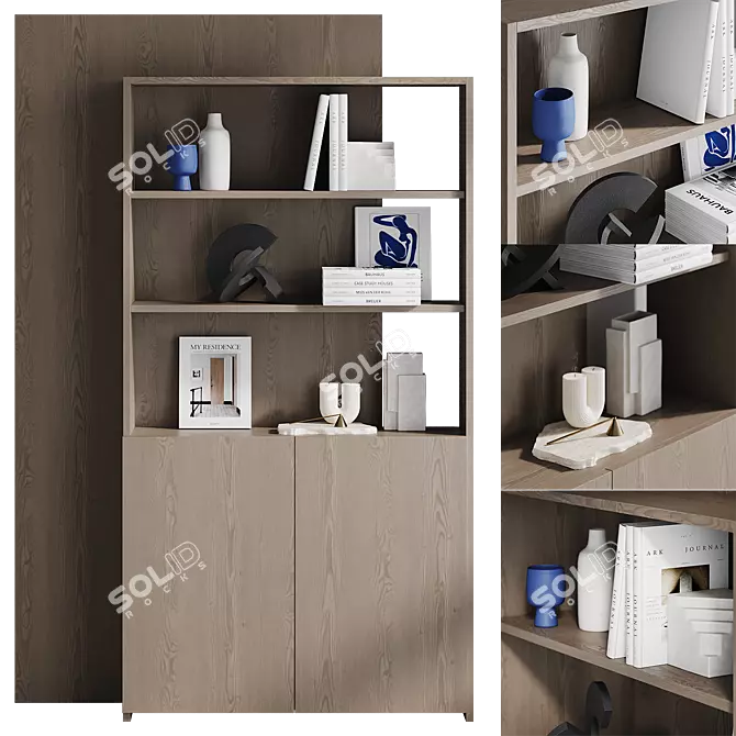 Cosmorelax Estante Shelf: Decorative Style 3D model image 1