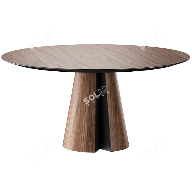 Modern Tottenham Round Dining Table 3D model image 1