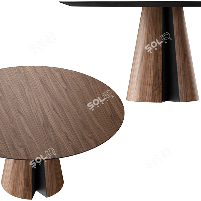 Modern Tottenham Round Dining Table 3D model image 3