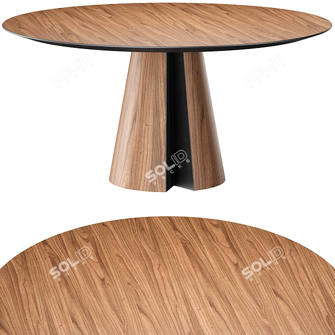 Modern Tottenham Round Dining Table 3D model image 6