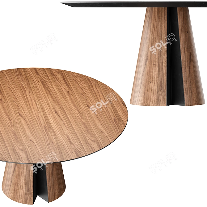 Modern Tottenham Round Dining Table 3D model image 7