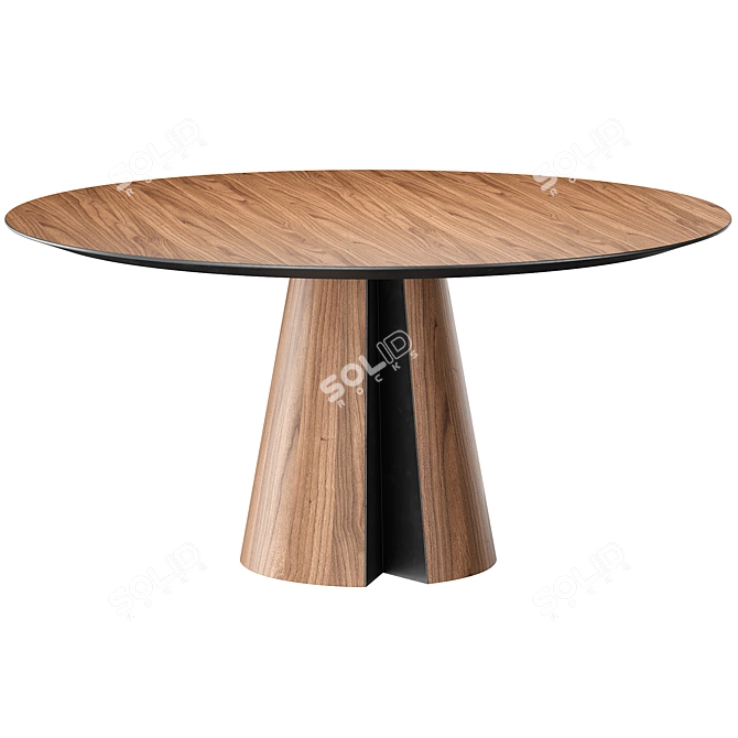 Modern Dining Set: TOTTENHAM Table and IDENTITIES Chairs 3D model image 3