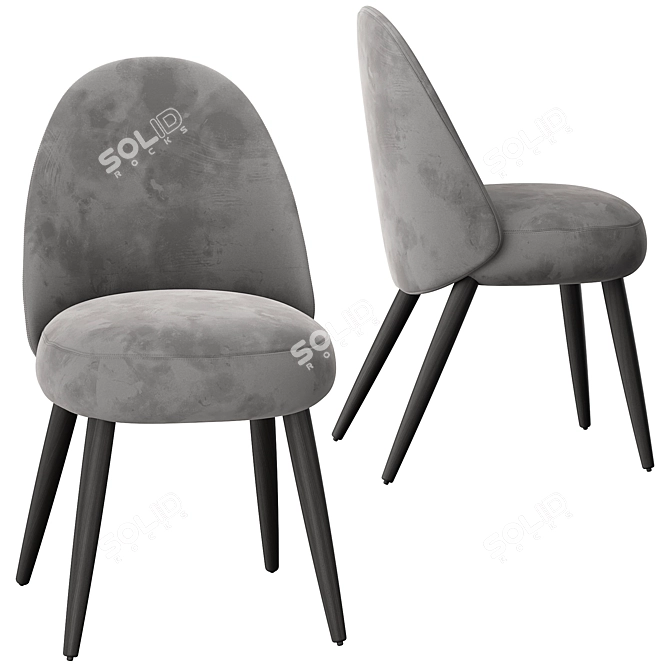 Modern Dining Set: TOTTENHAM Table and IDENTITIES Chairs 3D model image 4