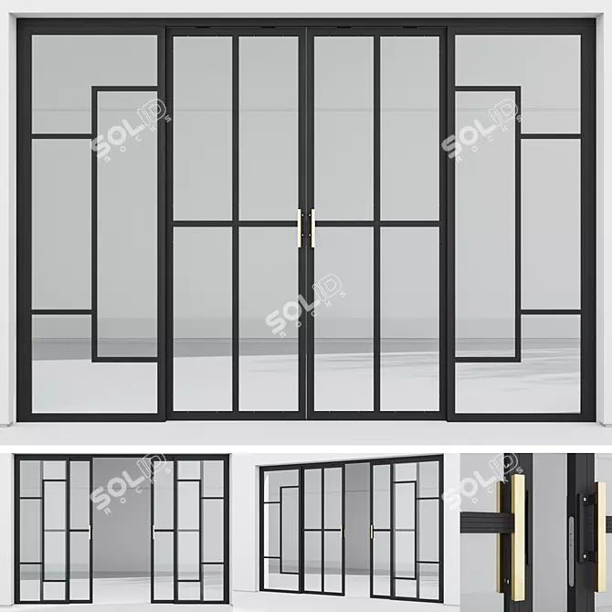 Corona Aluminium Door 33 Render 3D model image 1