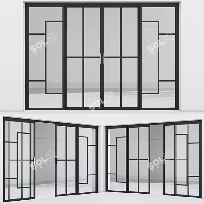 Corona Aluminium Door 33 Render 3D model image 3