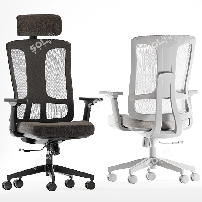 Ergonomic Highback Office Chair 3D model image 1