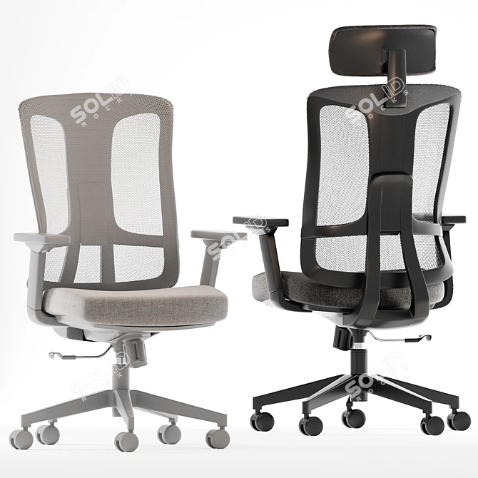 Ergonomic Highback Office Chair 3D model image 2