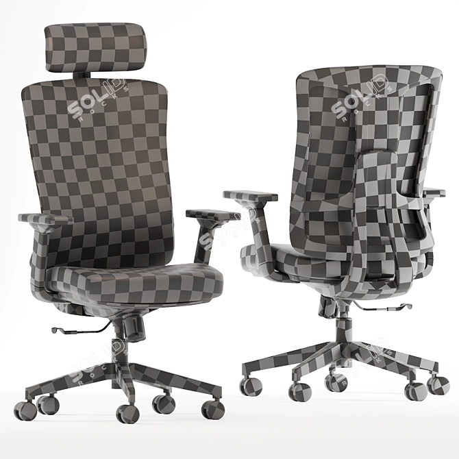 Ergonomic Highback Office Chair 3D model image 5