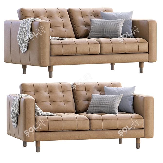 IKEA MORABO Leather Sofa for Modern Living 3D model image 1