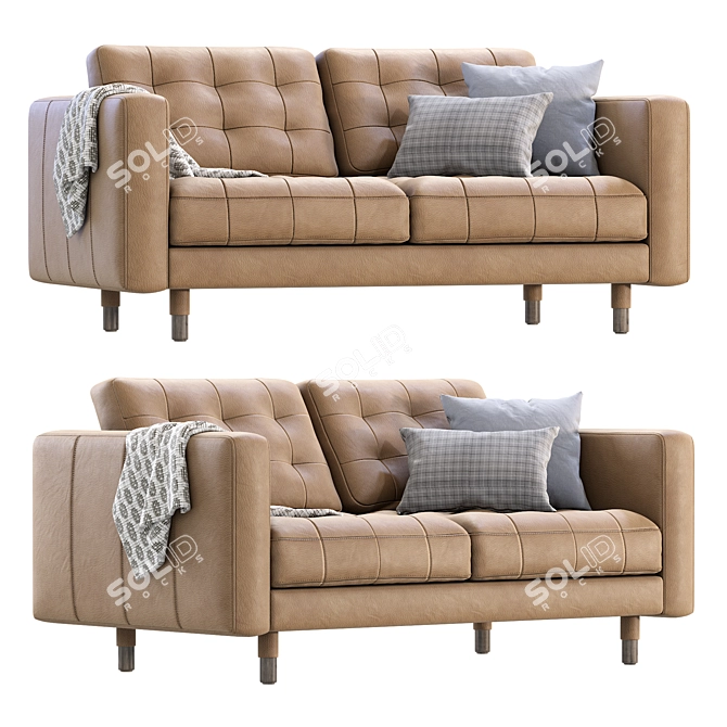 IKEA MORABO Leather Sofa for Modern Living 3D model image 2