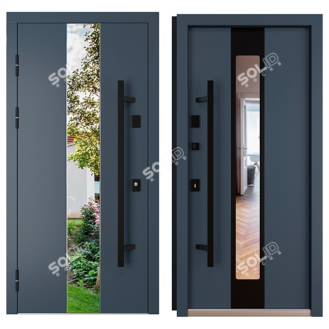 Queen (Abvehr) Metal Entrance Door 3D model image 3