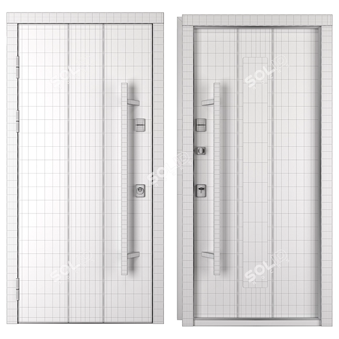 Queen (Abvehr) Metal Entrance Door 3D model image 4