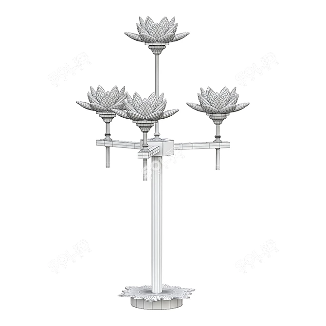 Industrial Style Table Lamp by ImperiumLoft 3D model image 3