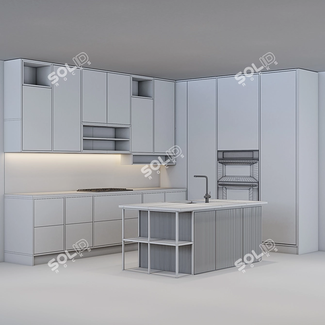 Title: LG Modern Kitchen Set 3D model image 7