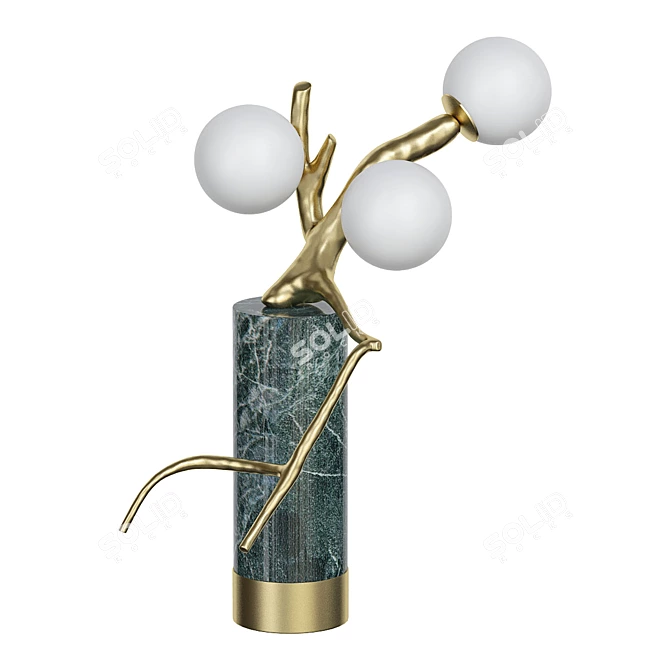 Marble Branch Table Lamp 3D model image 1