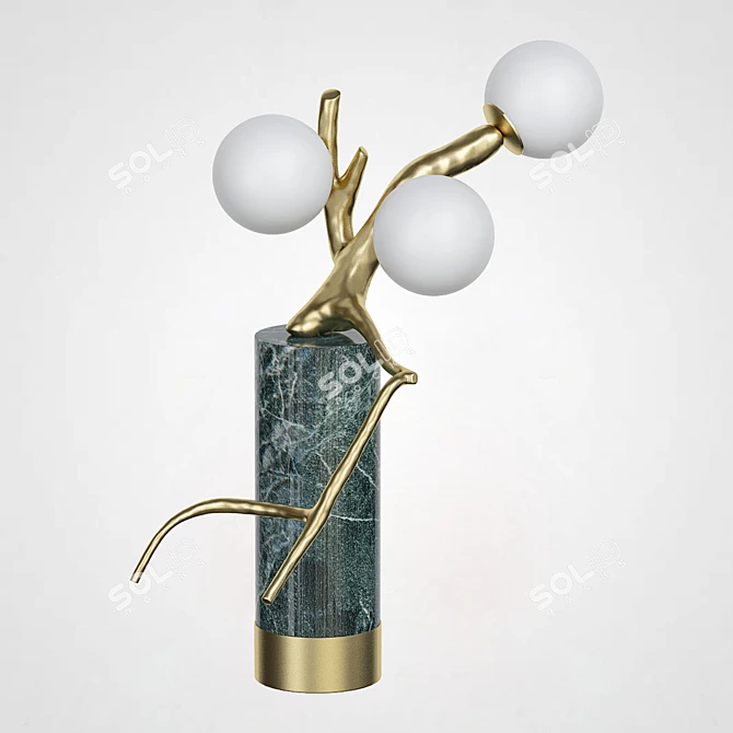 Marble Branch Table Lamp 3D model image 2