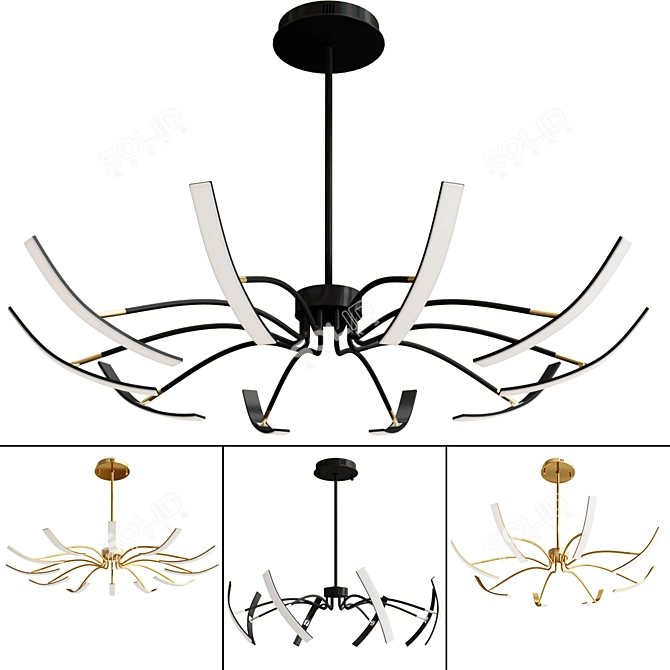 Modern LED Chandelier Series 3D model image 1