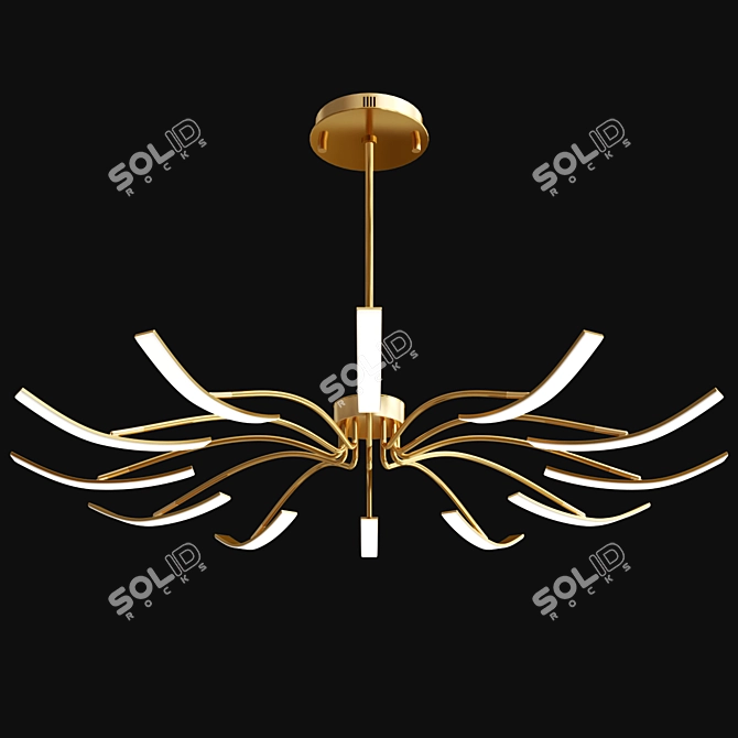 Modern LED Chandelier Series 3D model image 2