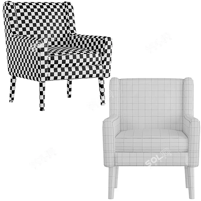  sleek Jude Armchair design 3D model image 6