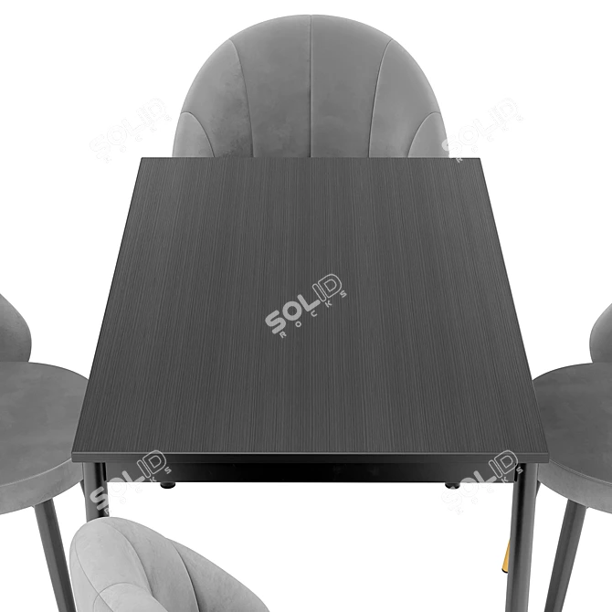 Modern Dining Set Sandsberg Naomi 3D model image 2