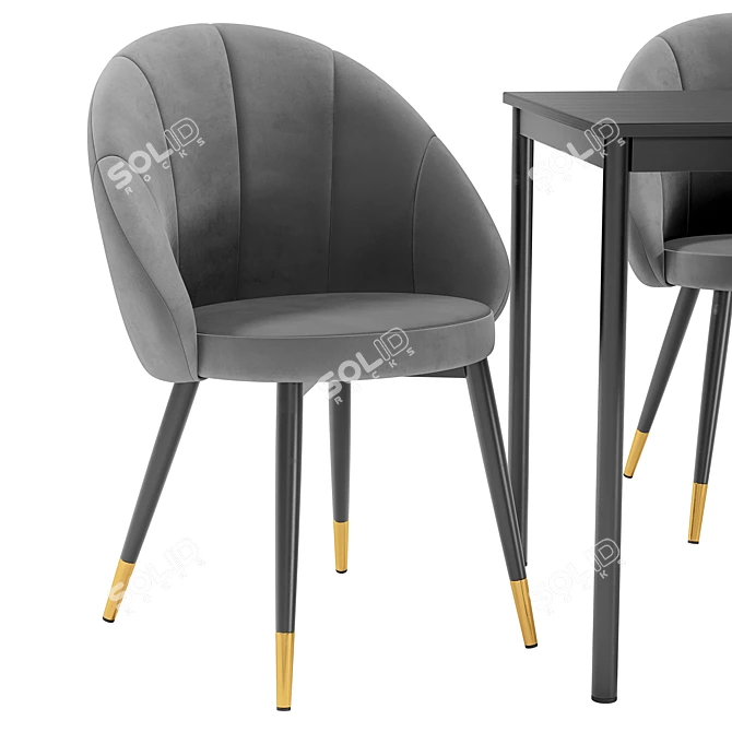 Modern Dining Set Sandsberg Naomi 3D model image 3