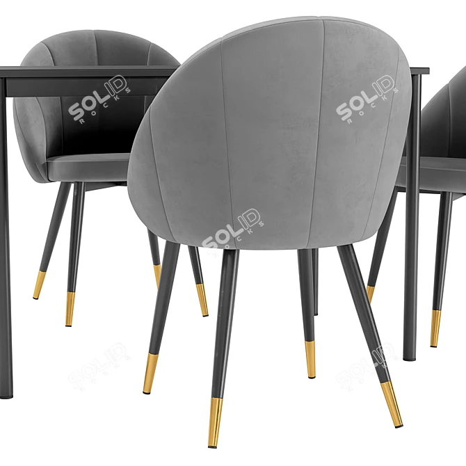 Modern Dining Set Sandsberg Naomi 3D model image 4