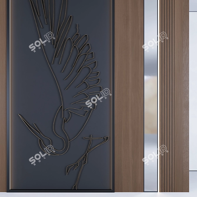 Contemporary Design Decorative Wall Panel 3D model image 3