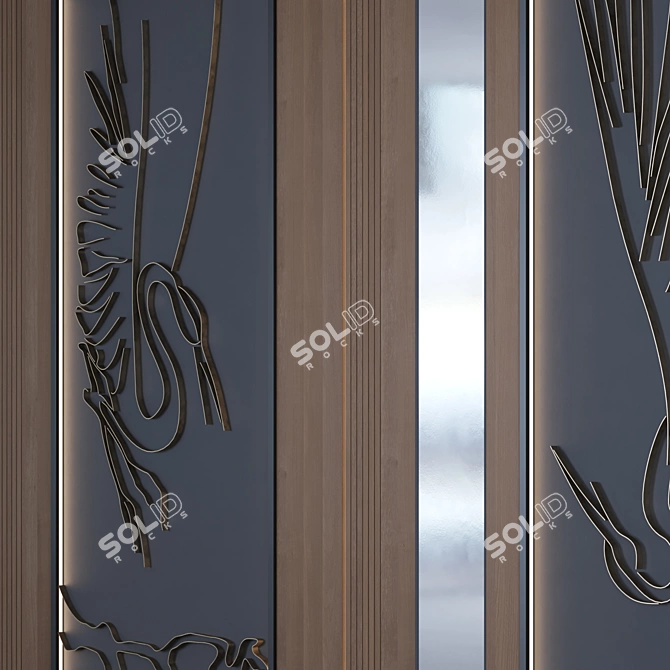 Contemporary Design Decorative Wall Panel 3D model image 6