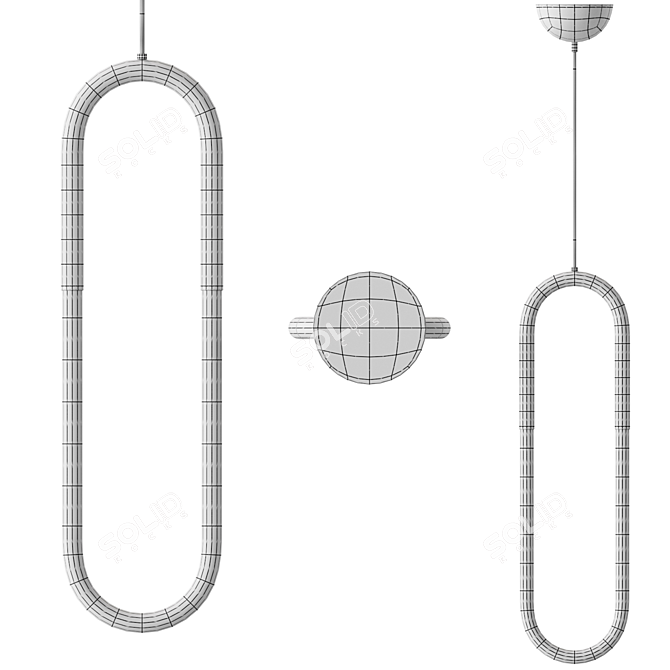 Modern LED Pendant Light Fixture 3D model image 2