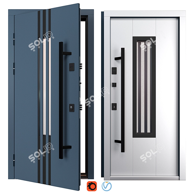 Revolution Metal Door Set (Abvehr) 3D model image 1