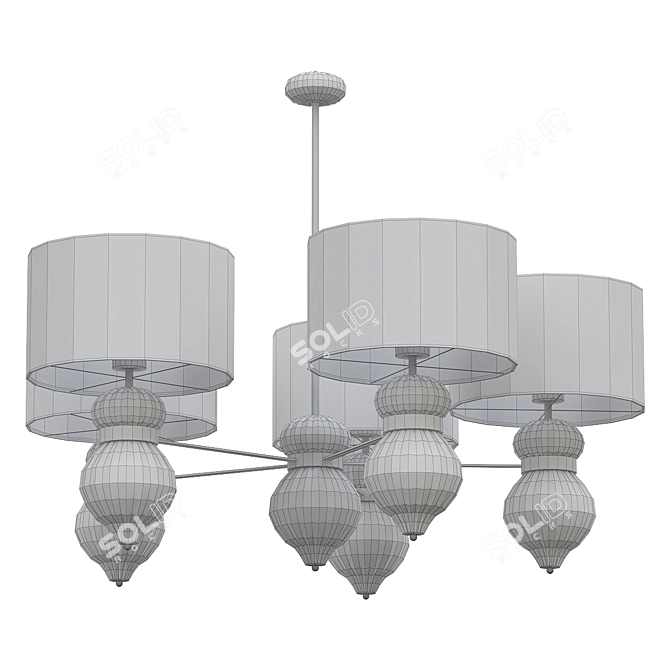 Elegant Glass Suspension Lamp 3D model image 2