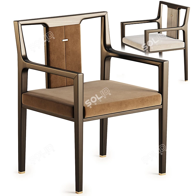 Stylish Mont Dining Chair Design 3D model image 1