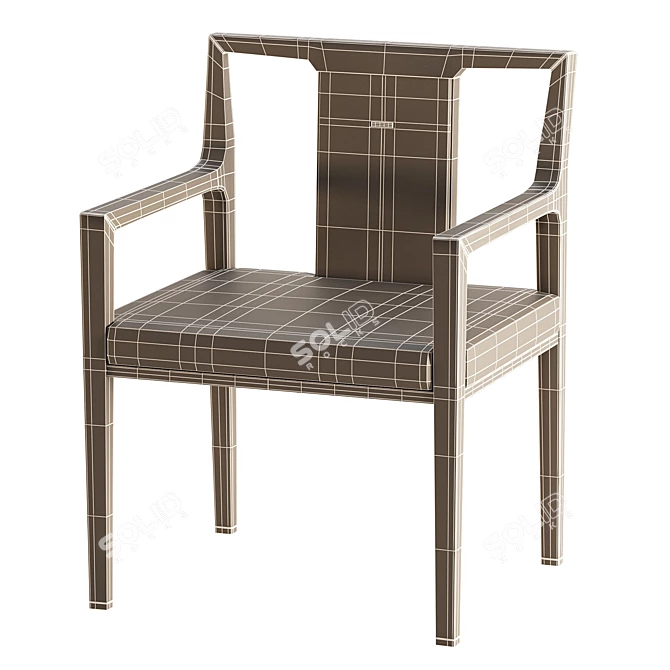 Stylish Mont Dining Chair Design 3D model image 6