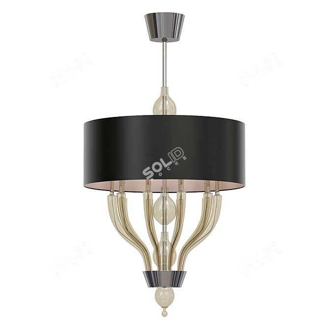 Elegant Suspension Lamp Pandora 3D model image 1