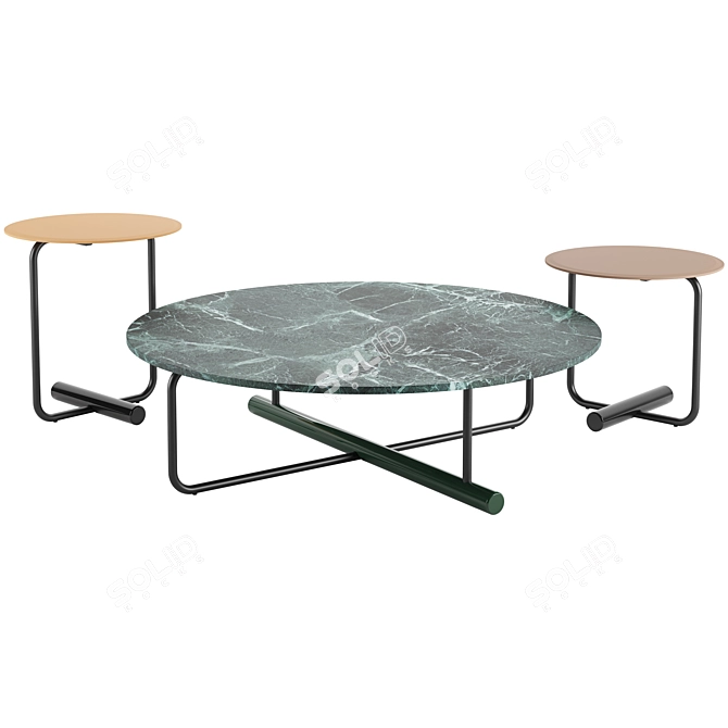 Modern Zanotta Toto Coffee Table 3D model image 4