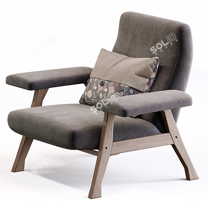 Stylish Roberto Mengi Chair 3D model image 1