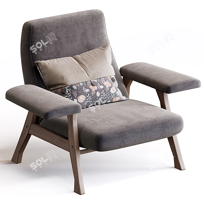 Stylish Roberto Mengi Chair 3D model image 2