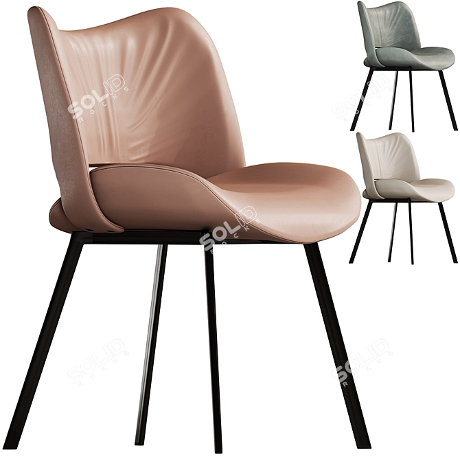 Title: Luxurious Armchair with Turbosmooth 3D model image 1