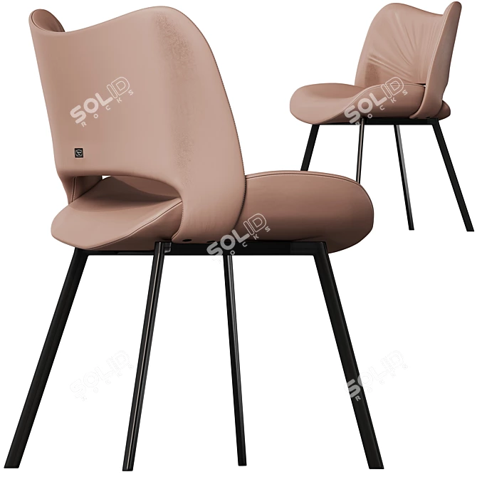 Title: Luxurious Armchair with Turbosmooth 3D model image 2